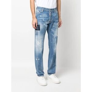 [SOLD] DSQUARED2 Cool Guy Slim Fit Distressed Blue Jeans